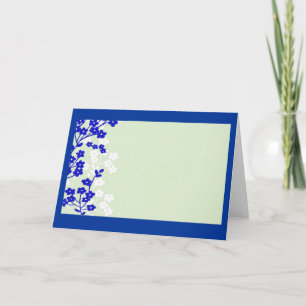 Blume Blau-Grün Karte