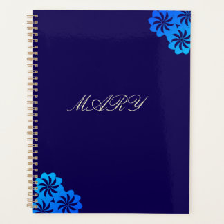 Blume Blau Personalisiert Planer