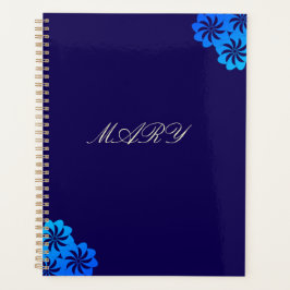 Blume Blau Personalisiert Planer