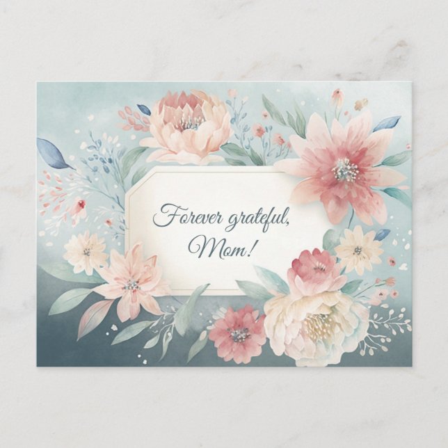 Blume Blau Postkarte (Vorderseite)