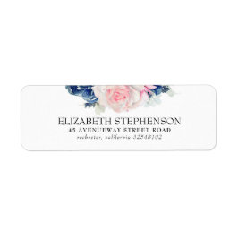 Blume Blau und Rosa Wasserfarben Elegant