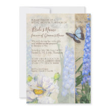 Blume Blauer Schmetterling Botanisches Brautparty
