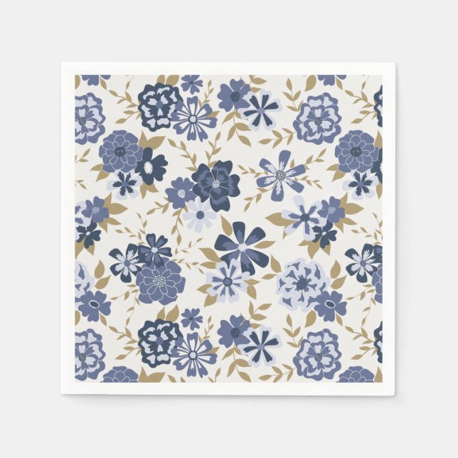 Blume Blauer Weintraum Botanisches Ereignis Serviette (Vorderseite)