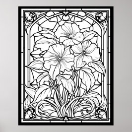 Blume Bleibeleuchtungs-Poster Poster
