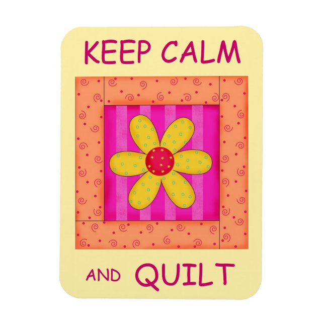 Blume-Block für Ruhe und Quilt-Anwendung behalten Magnet (Vertikal)