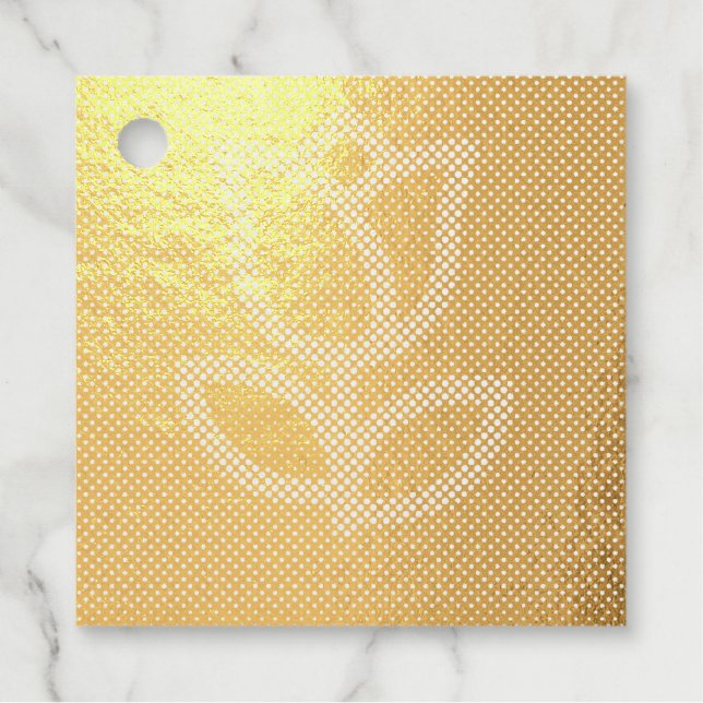 BLUME BLOCK PATTERN GESCHENKANHÄNGER (Vorderseite)
