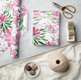 Blume Bloom Original Kunstwerk Aquarell Geschenkpapier