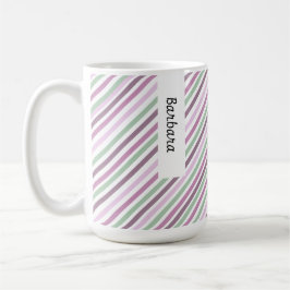 Blume Bloom Violet Wasserfarben Streifen Kaffeetasse