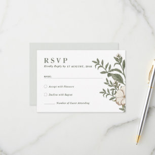 Blume Bloral Wedding RSVP Cards Karte