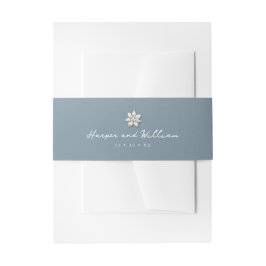 Blume Blue Hochzeit Einladungsbanderole