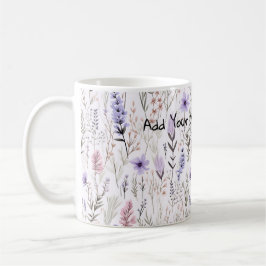 Blume blühende Aquarellgeschenke Kaffeeliebhaber Kaffeetasse