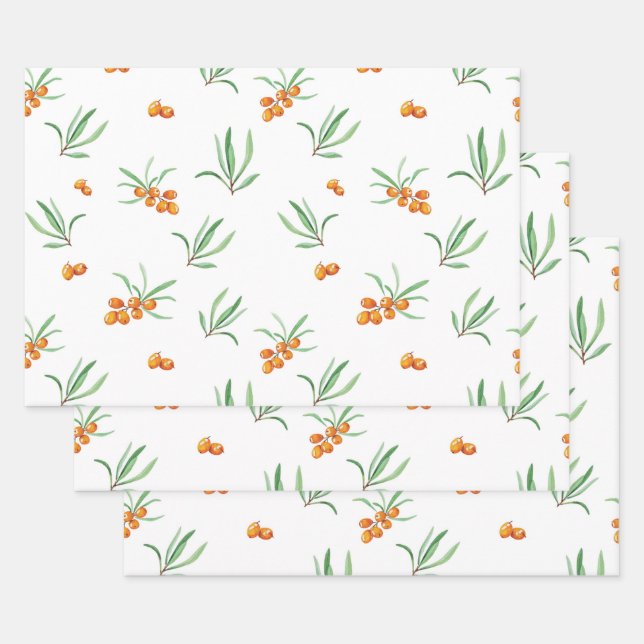 Blume blühende Blütenfeder nahtlos Geschenkpapier Set (Set)