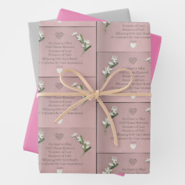 Blume blüht geschenkpapier set