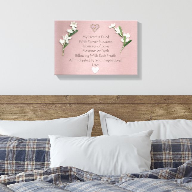 Blume blüht leinwanddruck (Insitu (Schlafzimmer))