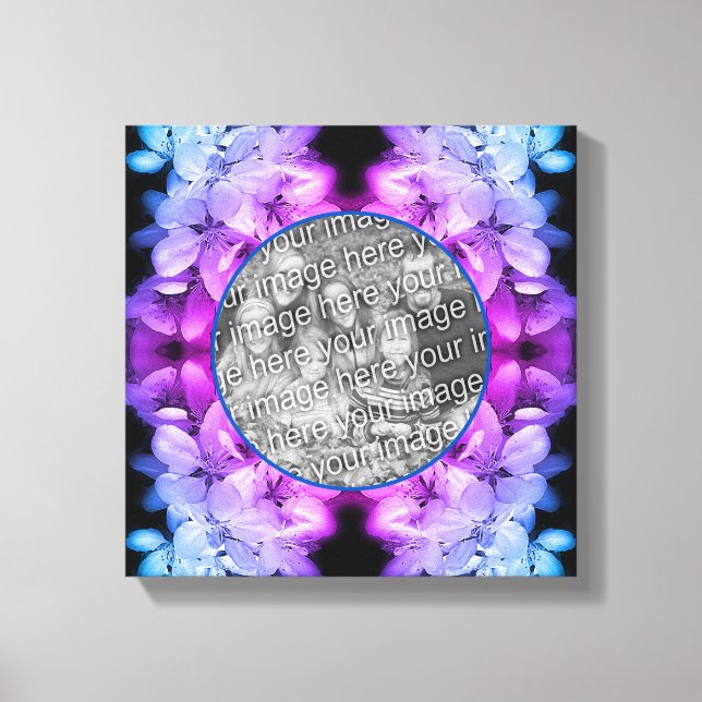 Blume blüht Tinten erstellen Sie Ihr eigenes Foto Leinwanddruck (Vorderseite)
