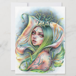 Blume Blühte Fee Fairy Princess Kunstkarte