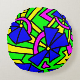 Blume Blumen Doodle Art Rundes Kissen