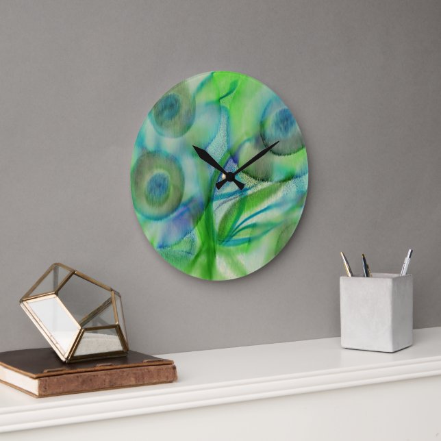 Blume Blumen Große Wanduhr (Büro)