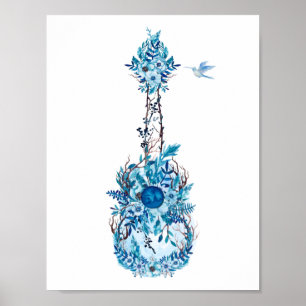 Blume Blumen Ukulele Poster