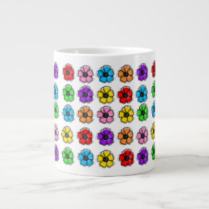 Blume Blumendoodle Linie Wasserfarben Abstrakt Jumbo-Tasse