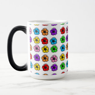 Blume Blumendoodle Linie Wasserfarben Abstrakt Verwandlungstasse