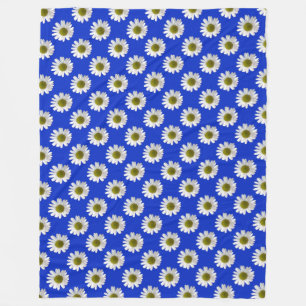Blume Blumenfarben auf Kobaltblau Fleecedecke