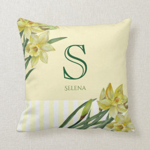 Blume Blumenmuster Monogramm Kissen