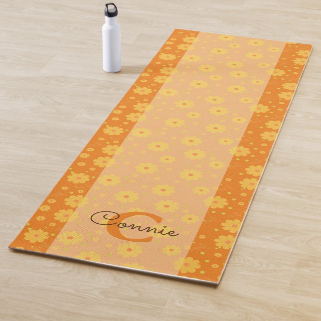 Blume Blumenmuster Monogramm Yogmata Yogamatte (Beispiel)