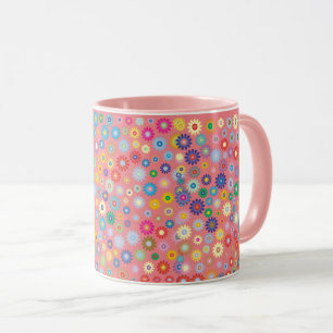 Blume Blumenmuster Rosa Natur Tasse