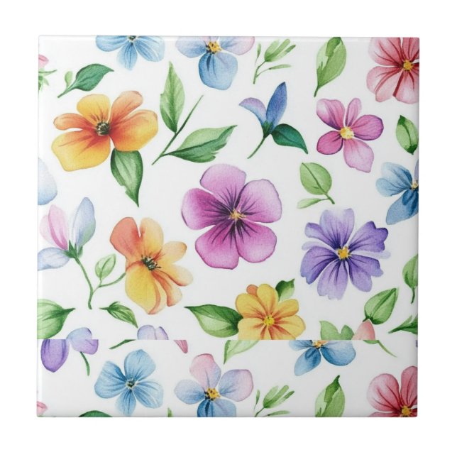 Blume Blumenmuster Sublimierung-95652 Fliese (Vorderseite)