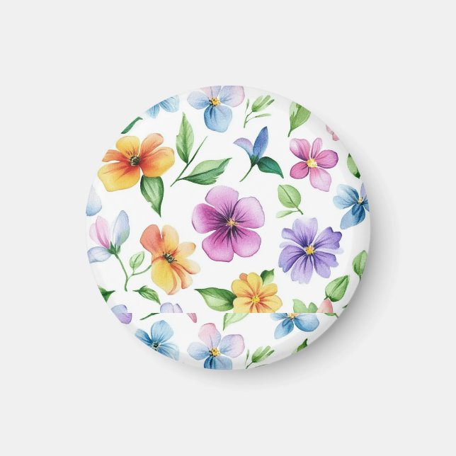 Blume Blumenmuster Sublimierung-95652 Magnet (Vorne)