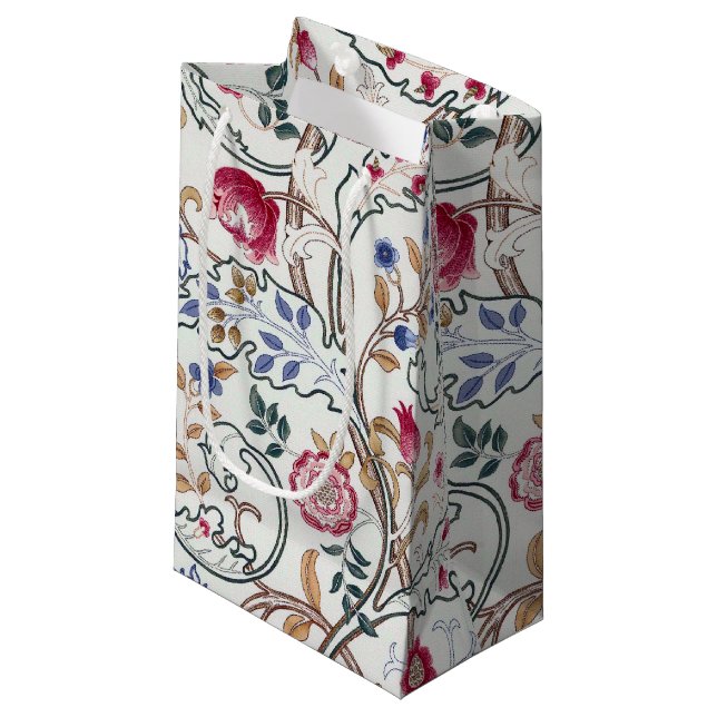 Blume, Blumenmuster, William Morris Kleine Geschenktüte (Vorderseite Schrägansicht)