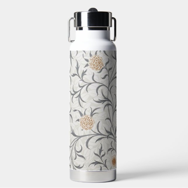 Blume, Blumenmuster, William Morris Trinkflasche (Vorderseite)