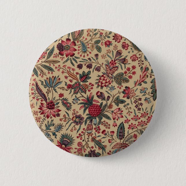 Blume Blumentapestes Needlework Art Button (Vorderseite)