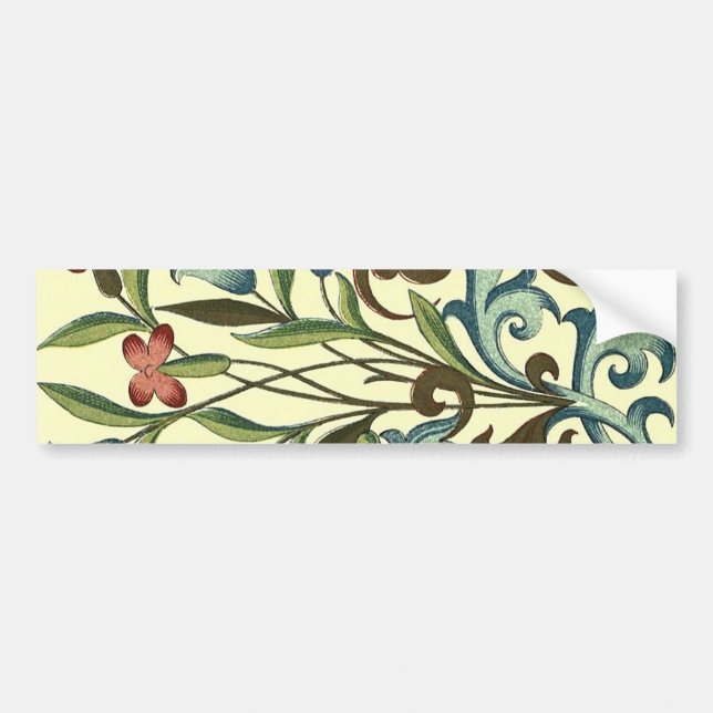 Blume Blumenwallpaper Art Nouveau Hübsch Autoaufkleber (Vorne)