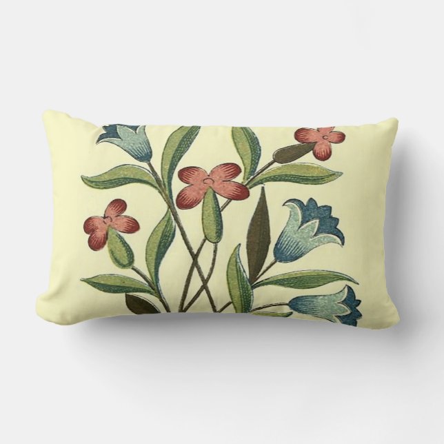 Blume Blumenwallpaper Art Nouveau Hübsch Lendenkissen (Vorderseite)