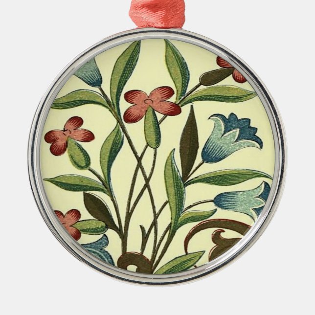 Blume Blumenwallpaper Art Nouveau Hübsch Ornament Aus Metall (Vorne)
