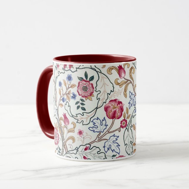 Blume, Blumiges Muster, William Morris Tasse (Vorderseite Links)