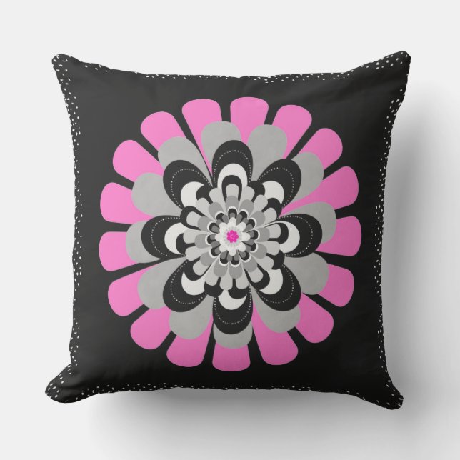 Blume Blush Kissen (Vorderseite)