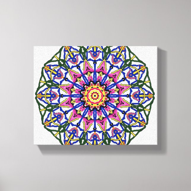 Blume Blüte Mandala Leinwanddruck (Vorderseite)