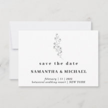 Blume Boho Clear Indie Save the Date Hochzeit