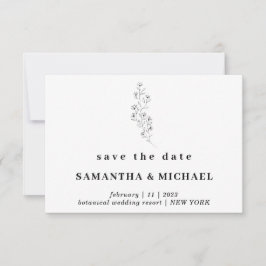 Blume Boho Clear Indie Save the Date Hochzeit Einladung