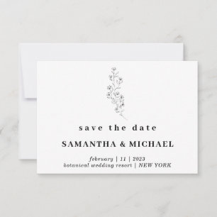 Blume Boho Clear Indie Save the Date Hochzeit Einladung