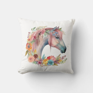Blume Boho Horse Pastel Kissen