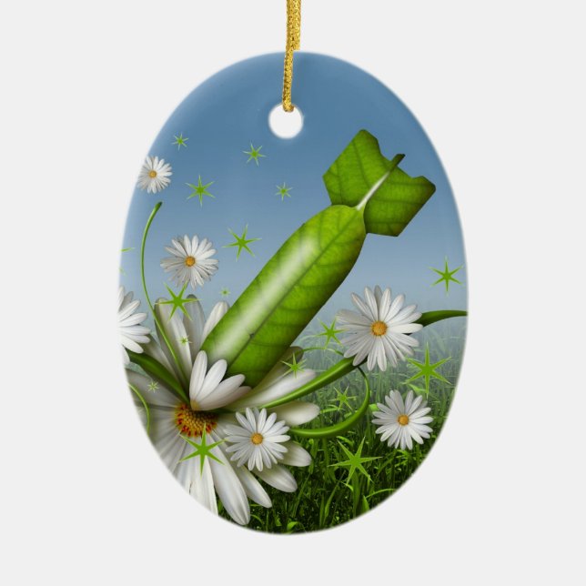 Blume Bombe Keramikornament (Vorne)
