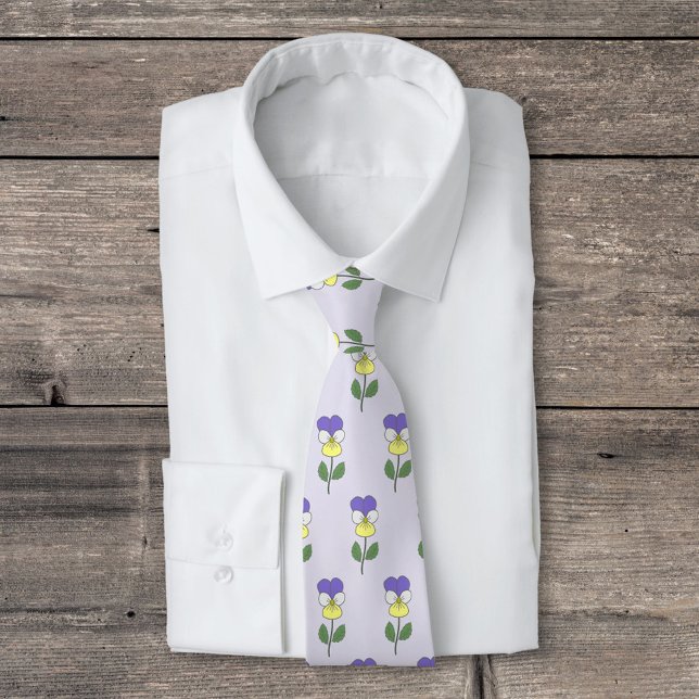 Blume Botanical Wild Pansy Pastel Krawatte (Botanical Wild Pansy Neck Tie)