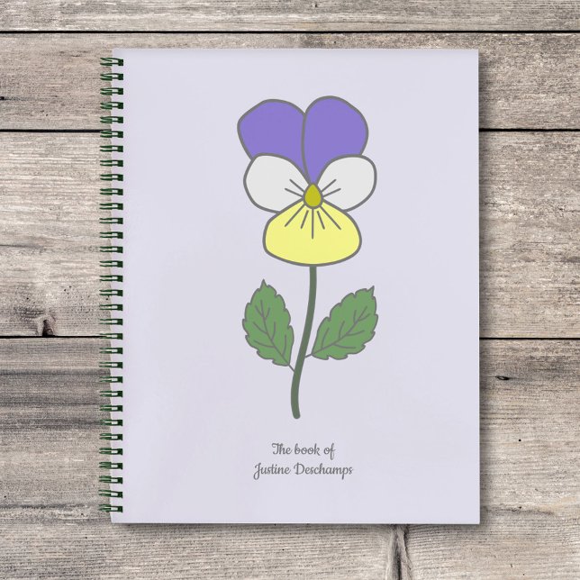 Blume Botanical Wild Pansy Pastel Notizbuch (Botanical Wild Pansy Notebook)