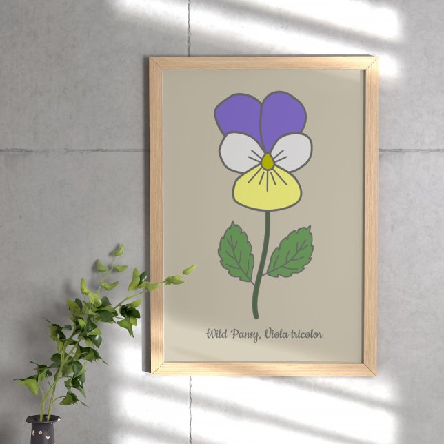 Blume Botanical Wild Pansy Pastel Poster (Botanical Wild Pansy Poster)