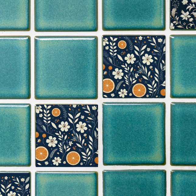 Blume botanisch blau fliese (Von Creator hochgeladen)