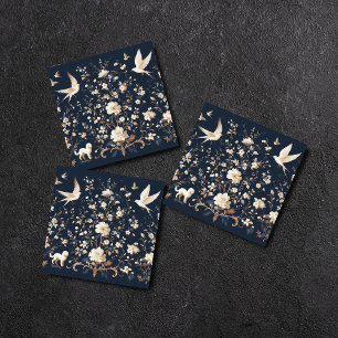 Blume botanisch blau fliese